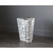 Ava 22 X 22 inch Marble Look Outdoor Side Table, Large